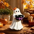thumbnail image 1 of Wmkox8yii Ghost Figurine with Pumpkin Candy Bowl,9.8 inches Halloween Decorative Statue for Porch Tabletop Mantel Indoor Outdoor Display, 1 of 3