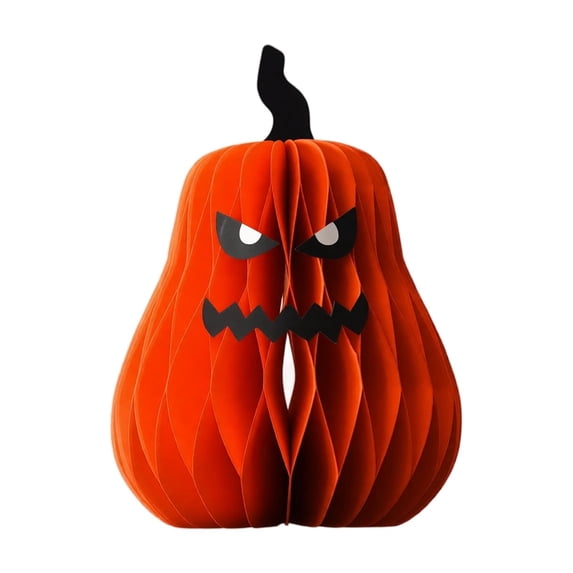 Halloween Tabletop Decorations Paper Craft Ghost Ornament for Party Supplies, Seasonal Decor for Home Table Centerpiece, 4.3in x 3.5in Festive , 1Pack B
