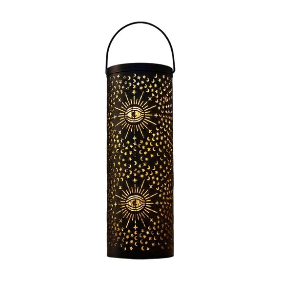 Halloween Tabletop Decorative Lamp Post, Resin LED Lantern with Warm Glow, Battery Operated Candle-Free Night Light for Mantel Shelf Desk Centerpiece, Spooky Home Party Accent Gift