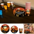 thumbnail image 1 of Halloween Tableware 20 PCS Disposable Halloween Party Tableware Set Halloween Decorations Tableware Terror Themed Party Pumpkin Ghost Printed Paper 10 Cup and 10 Plate Set for Parties,Gatherings,Etc, 1 of 8