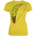 thumbnail image 1 of Halloween Taco Food Costume Juniors Soft T Shirt Bright Yellow LG, 1 of 1