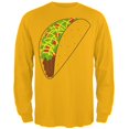thumbnail image 1 of Halloween Taco Food Costume Mens Long Sleeve T Shirt Gold X-LG, 1 of 1