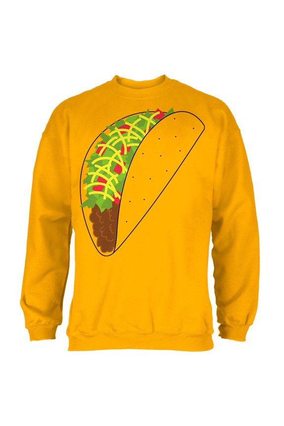 Halloween Taco Food Costume Mens Sweatshirt Gold MD
