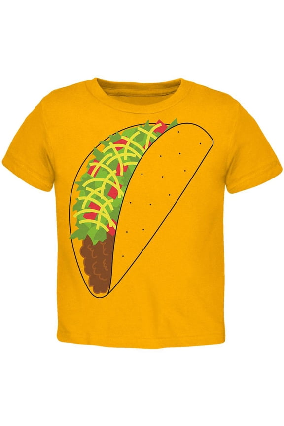 Halloween Taco Food Costume Toddler T Shirt Gold 3T