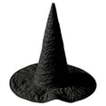 thumbnail image 1 of Halloween Tall Witch Hat for Women Men,Pointed Cone Costume Hat with Wide Brim, Wizard Hat Accessory for Cosplay Party Stage Performance Theme Event Dress Up Black, 1 of 3