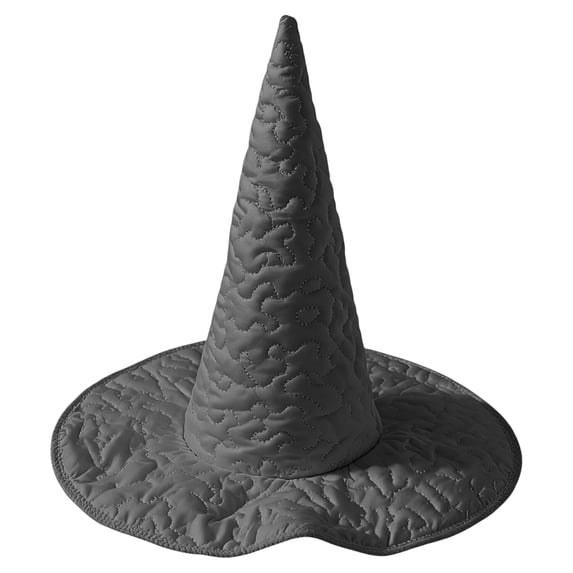 Halloween Tall Witch Hat for Women Men,Pointed Cone Costume Hat with Wide Brim, Wizard Hat Accessory for Cosplay Party Stage Performance Theme Event Dress Up Dark Gray