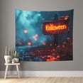 thumbnail image 1 of Halloween Tapestry Halloween Decor, Halloween Way Home Wall Tapestry Aesthetic, Halloween Decorations Tapestry Wall Hanging for Bedroom, Livingroom - 60x51in, 1 of 6