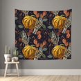 thumbnail image 1 of Halloween Tapestry Halloween Decor, halloween pumpkin background Wall Tapestry Aesthetic, Halloween Decorations Tapestry Wall Hanging for Bedroom, Livingroom - 60x51in, 1 of 6