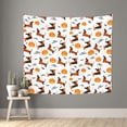 thumbnail image 1 of Halloween Tapestry Halloween Decor, pumpkin halloween dog Wall Tapestry Aesthetic, Halloween Decorations Tapestry Wall Hanging for Bedroom, Livingroom - 60x51in, 1 of 6
