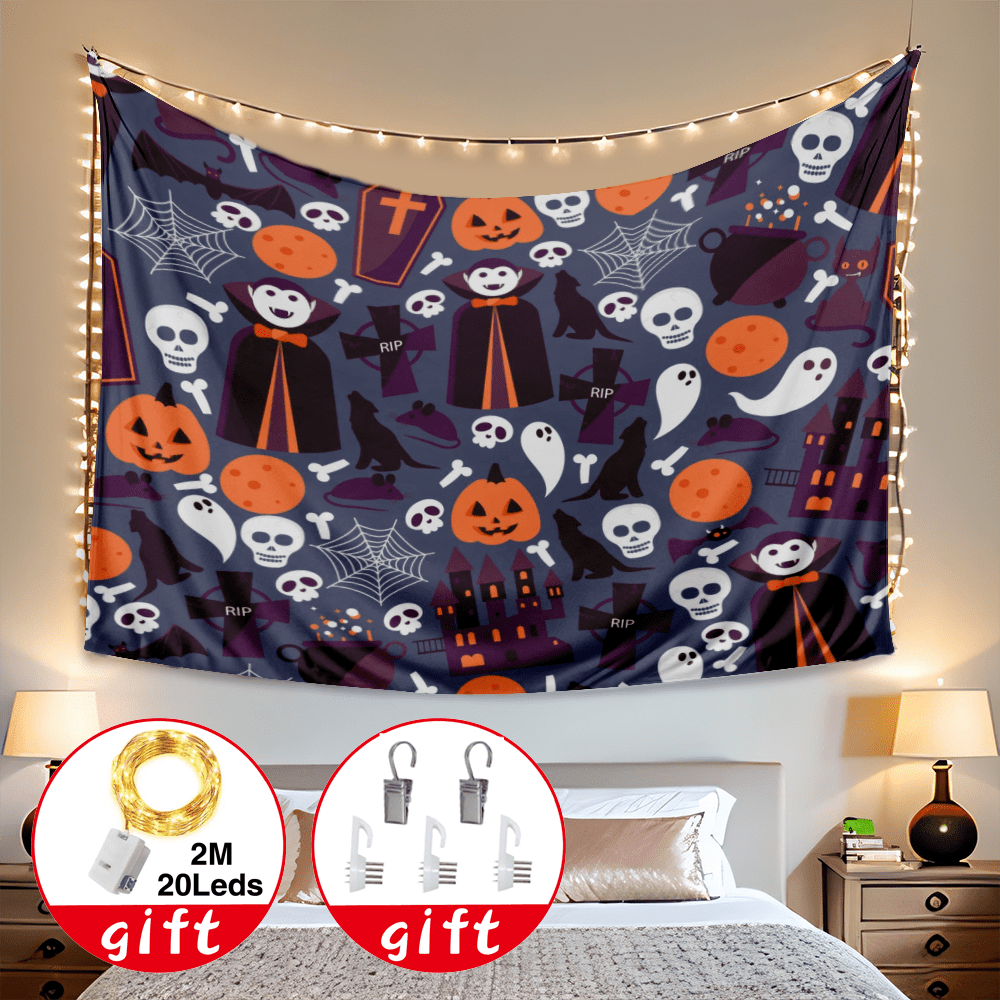 Halloween Tapestry, Mummy Tapestry, for Haunted House Outdoor Patio