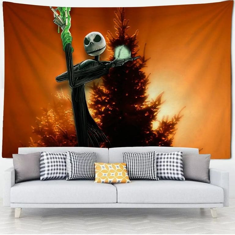 Halloween Tapestry the Nightmare Before Christmas Wall Hanging Tapestry Room Decor Wall Decoration for Bedroom Dorm Living Room