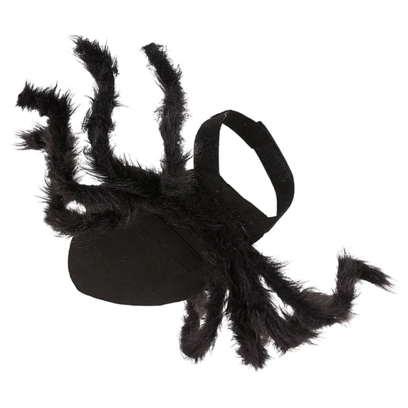 Halloween Tarantula Spider Dog with Artificial Legs Plush Spider Clothes for Small Dogs and Cat Adjustable Puppy Dress Up Accessories Black for Party Decor