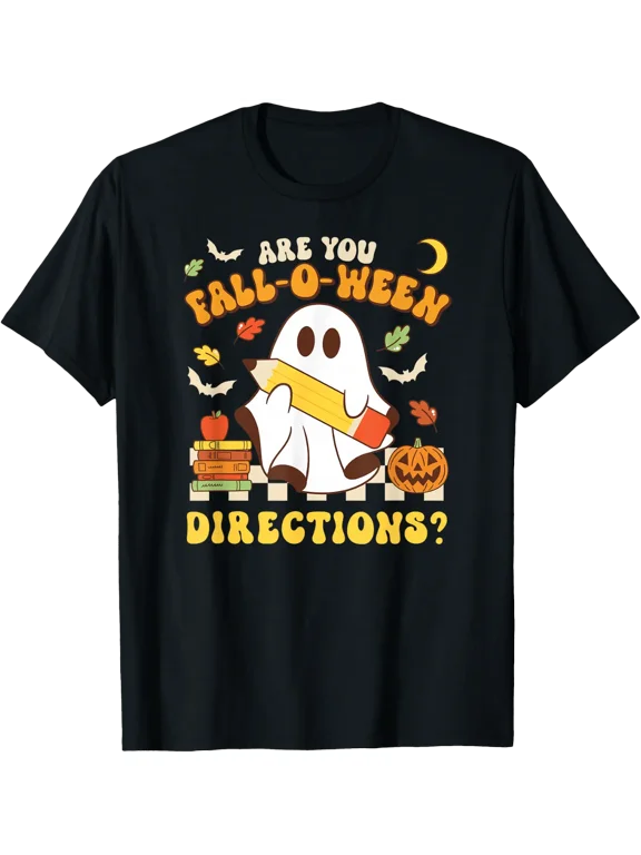 Halloween Teacher Fall O Ween Directions T Shirt Size S-5XL