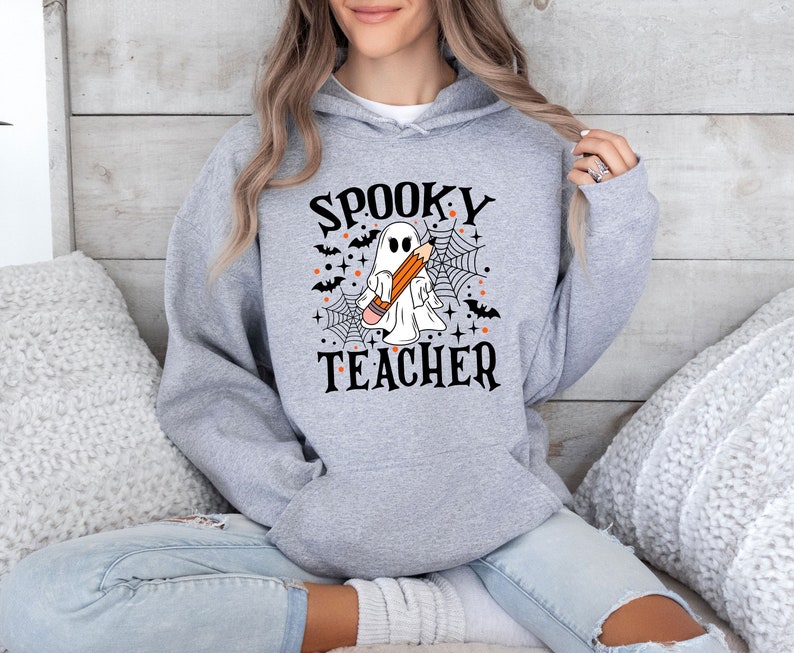 Halloween Teacher Hoodie, Spooky Teacher , Teacher Gift Sweat