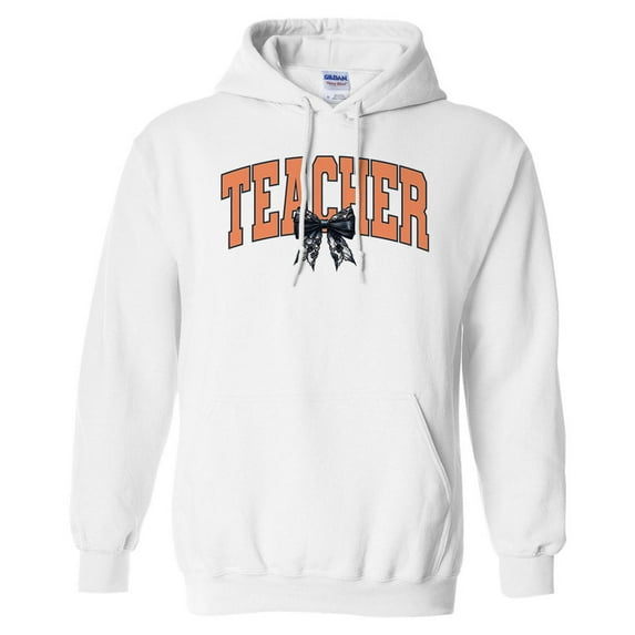 Halloween Teacher Hoodie Sweatshirt Unisex 3X-Large White