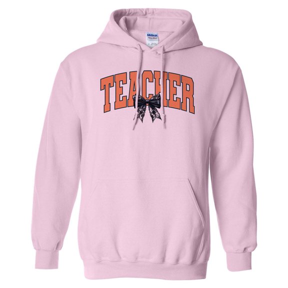 Halloween Teacher Hoodie Sweatshirt Unisex Large Pink