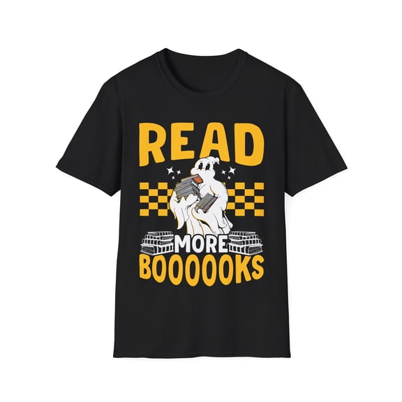 Halloween Teacher Read More Books Funny Pumpkin Ghost TShirt