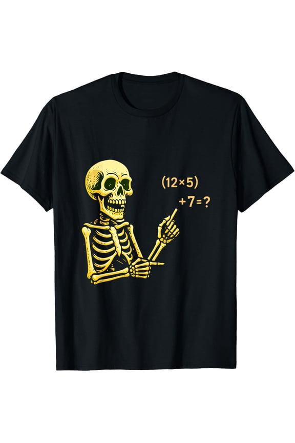 Halloween Teacher Six Seven 6 7 Skeleton Spooky Costume T-Shirt