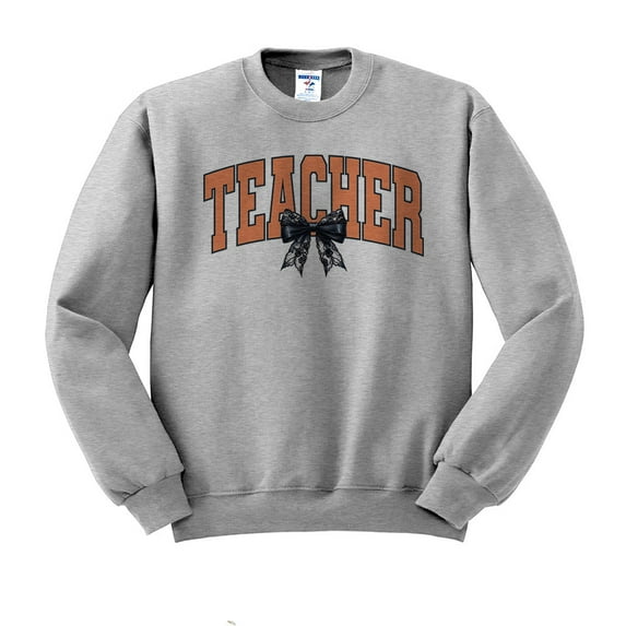 Halloween Teacher Sweatshirt Unisex Large Grey