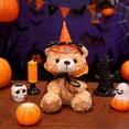 thumbnail image 1 of Halloween Teddy Bear Plush Toy, Cute Pumpkin Costume Stuffed Animal, Soft Holiday Decorative Doll, Kids Gift Accent (Beige), 1 of 6