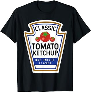 Halloween Tee Ketchup Condiments Couples Group Costume T-Shirt ...