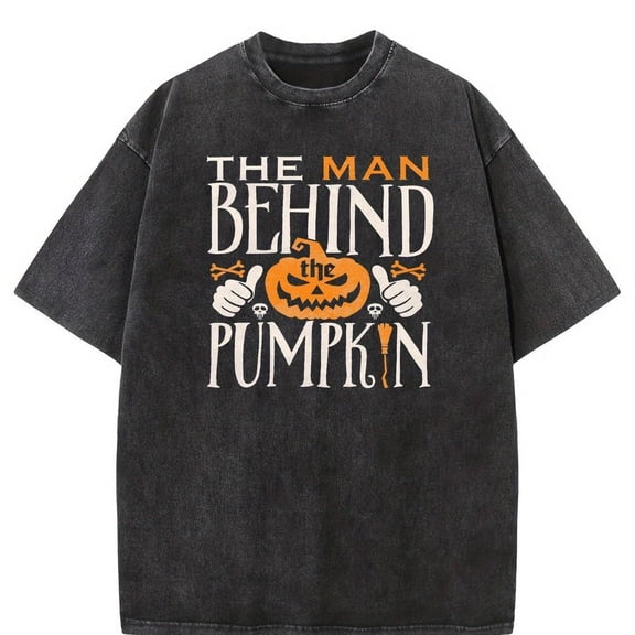 Halloween Tee T-Shirt Top Soft Breathable Crew Neck Tee Workouts, Running Pumpkin Graphic Black S-2XL Plus size