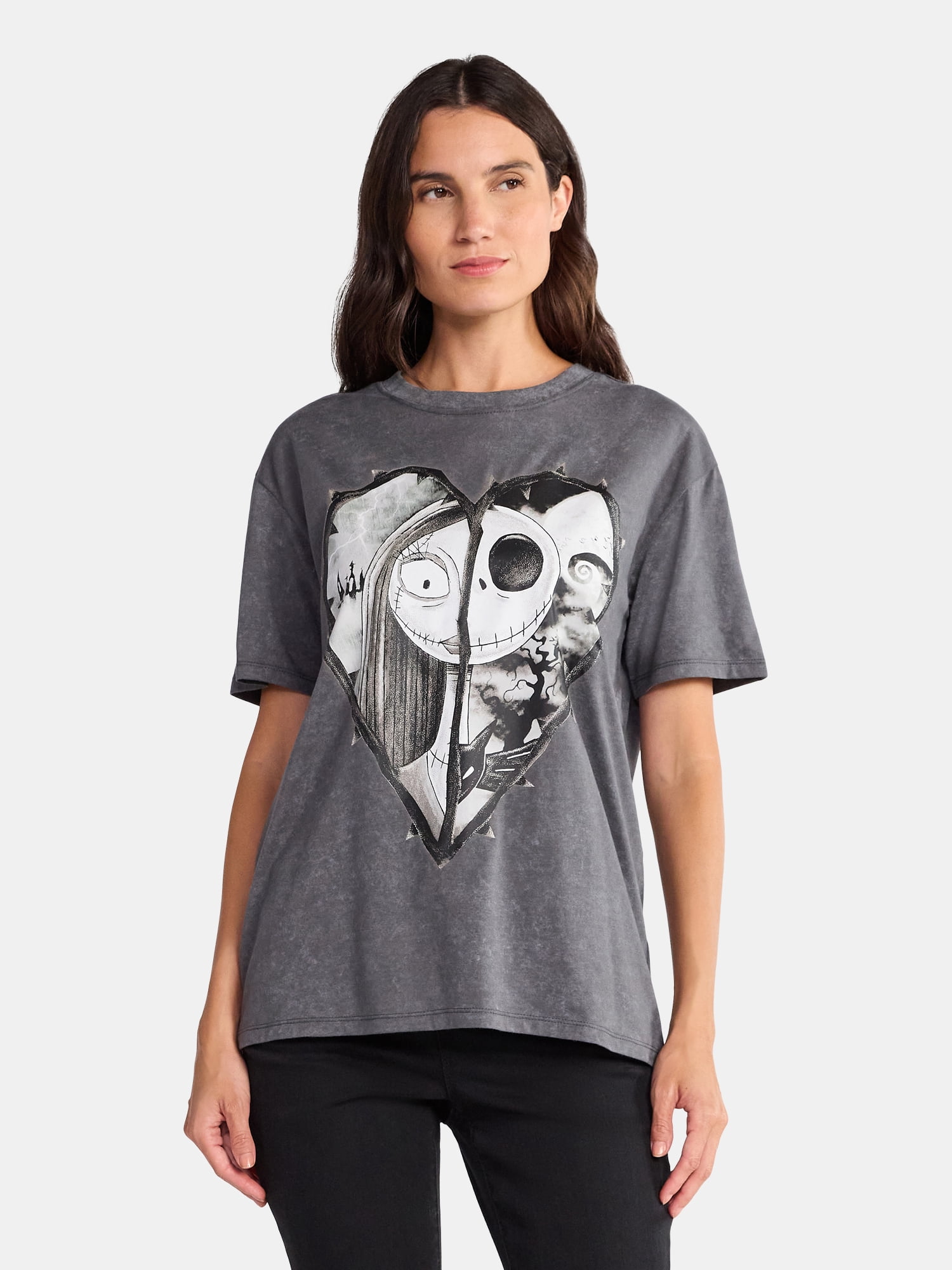 Nightmare Before Christmas Women's Halloween Graphic Tee, Sizes XXS-XXL