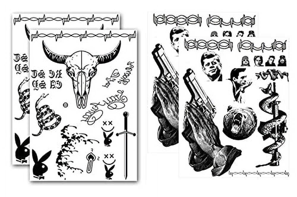 Halloween Temporary Face Tattoos, Face Neck Hands Arm Tattoos Sticker