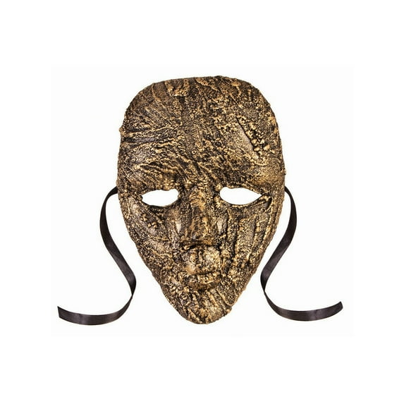 Halloween Textured Full Face Mask Gold