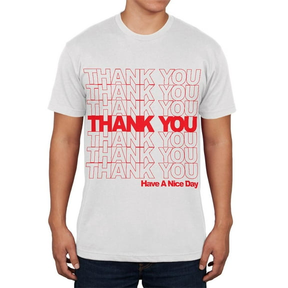Halloween Thank You Bag Funny Costume Mens Soft T Shirt White 2XL