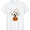 thumbnail image 1 of Halloween Thanksgiving Christmas tree Happy Hallothanksmas T-Shirt 0437, 1 of 3