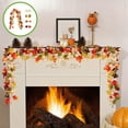 thumbnail image 1 of Halloween Thanksgiving Decorations Artificial Leaf Garland Rattan Hanging Pumpkin Maple Leaf Garland Indoor Home Halloween Christmas Party Fireplace Decorations, 1 of 6
