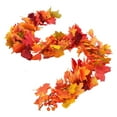 thumbnail image 1 of Halloween Thanksgiving Decorations Artificial Maple Leaves Garland Rattan 70.8 inch,Hanging Fall Maple Leaf Garland for Fall Decor Indoor Home Halloween Christmas Party Wall Mantel Decoration, 1 of 6