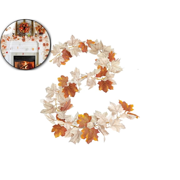 Halloween Thanksgiving Maple Leaf Vines Field Arrangement Artificial Simulated Maple Leaves Home Decoration 1.75 Meters