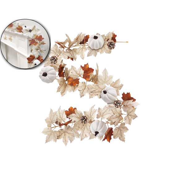 Halloween Thanksgiving Maple Leaf Vines Field Arrangement Artificial Simulated Maple Leaves Home Decoration 1.75 Meters