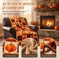 thumbnail image 1 of Halloween Thanksgiving Throw Blanket 39x27in Orange Flannel Couch Cover, Soft Plush Fleece Blanket for Sofa Bed Office, Warm Fall Halloween Decorations Gift by OVFUIZ, 1 of 8