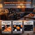 thumbnail image 1 of Halloween Thanksgiving Throw Blanket 39x27in Orange Flannel Couch Cover, Soft Plush Fleece Blanket for Sofa Bed Office, Warm Fall Halloween Decorations Gift by OVFUIZ, 1 of 7