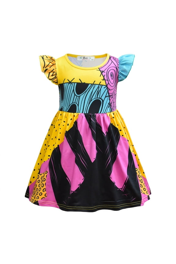 Halloween - The Night Before Christmas Little Girls' Dresses Masquerade Party Performance Skirt Sally Cosplay