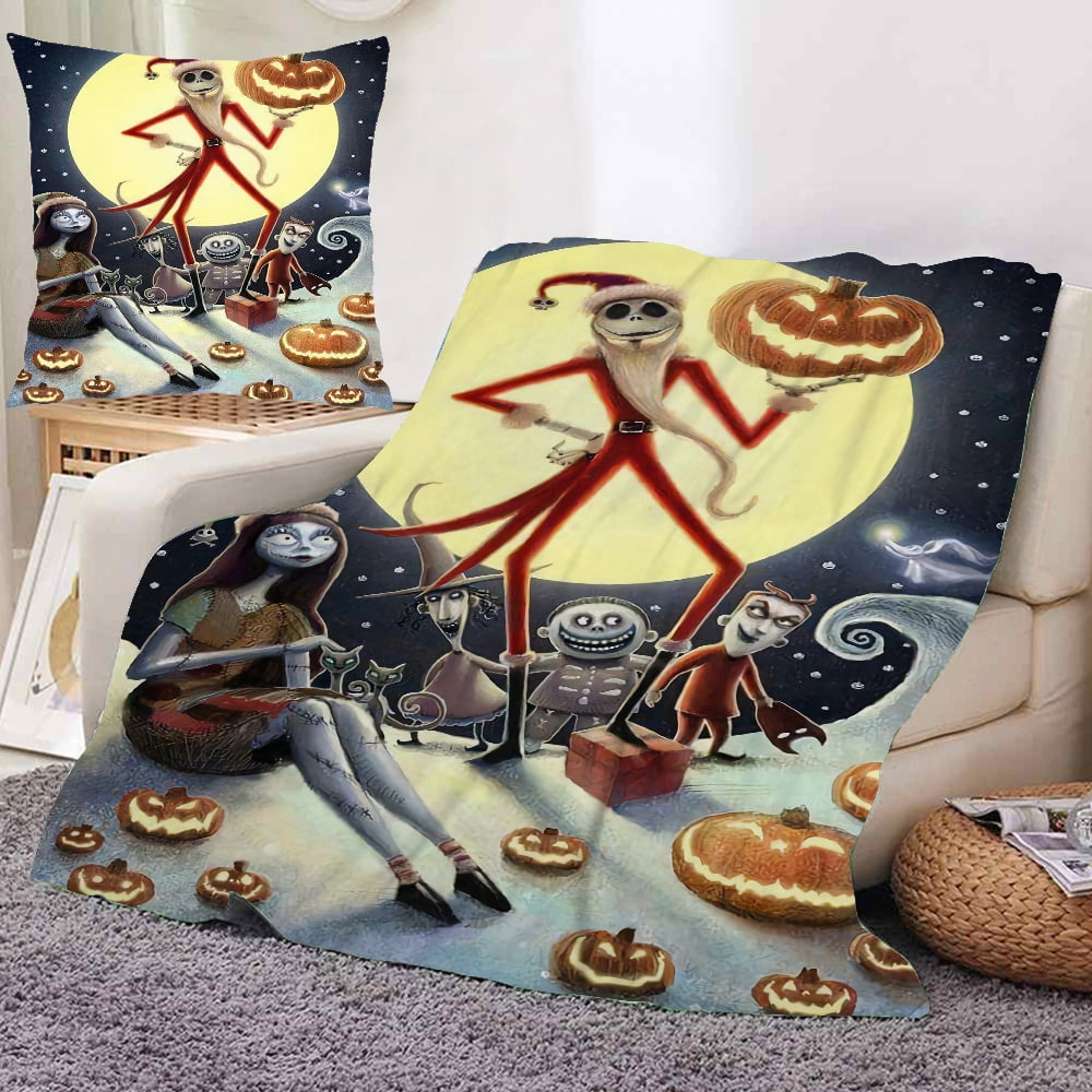 Halloween The Nightmare Before Christmas Blanket+Pillow Cover 2PCS
