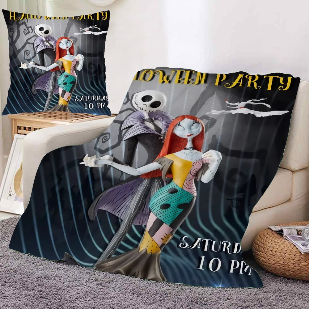 Halloween The Nightmare Before Christmas Blanket and Pillow Cover