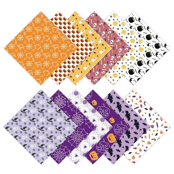 Halloween Theme Decorative Paper Set for DIY Craft Scrapbooking Origami Wrapping Projects and Party Decorations