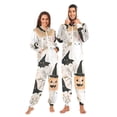 thumbnail image 1 of Halloween Theme Design Adult onesie Pajamas, Crystal Velvet Ultra Soft Warm Jumpsuit for Men and Women, 1 of 7