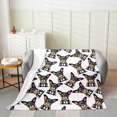 thumbnail image 1 of Halloween Theme Flannel Fleece Throw Blanket 40"x50" Kids Cute Pug Dog Plush Blanket for Boys Girls Teens Hippie Pug Puppy Fuzzy Blanket Boho Kawaii Dog All Season Bed Blanket, 1 of 6