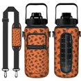 thumbnail image 1 of Halloween Themed 64oz Large Capacity Sport Bottle - Trick or Treat Pattern Leak-Proof Water Bottle with Storage Pockets for Cards, 1 of 6