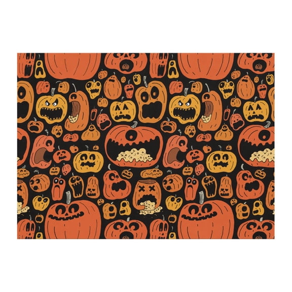 Halloween Themed Backdrop 8x6ft - Witch Wizard Pattern with Skull and Cobweb