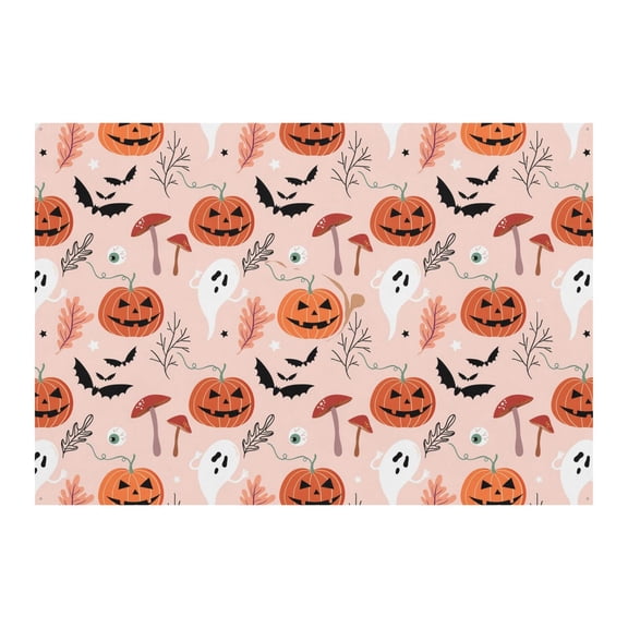 Halloween Themed Backdrop for Photoshoot 7x5ft - Witch Wizard Artwork with Skull and Bat