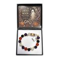 thumbnail image 1 of Halloween Themed Bracelets for Women, Center Bead Bracelet, Stretch Charm Bracelet with Gift Box, Seasonal Stackable Holiday Bracelets for Party Gift A, 1 of 4