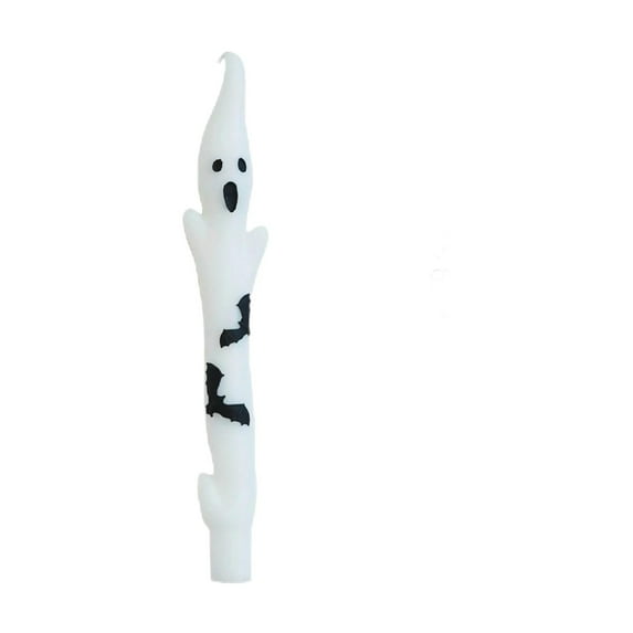 Halloween Themed Candles, Scented and Unscented Options, Atmosphere Lighting for Party, Home, and Tabletop Display - White