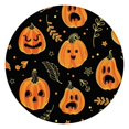 thumbnail image 1 of Halloween Themed Elastic Table Cover for 44 Inch Round Table - Pumpkin Printed Washable Fabric Party Dining Room Decor, 1 of 6