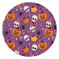 thumbnail image 1 of Halloween Themed Elastic Table Cover for 52 Inch Round Table - Pumpkin Printed Washable Fabric Party Dining Room Decor, 1 of 6